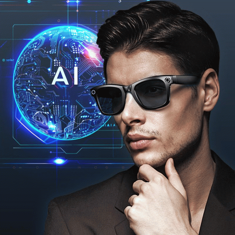 Sunglasses - W610 AI Smart Glasses with HD Camera 8MP 32MP Interpolated WiFi bluetooth Call 3D Stere