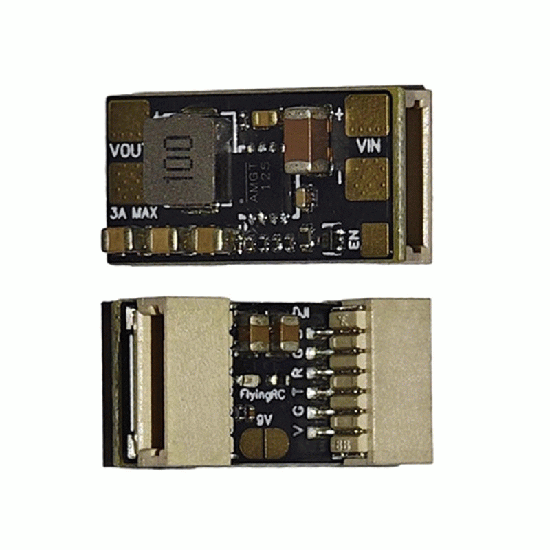 Black - FlyingRC 2-6S Mini BEC Step-down Module Plug-and-Play Compatible with DJI O4 / DJI O4 PRO /
