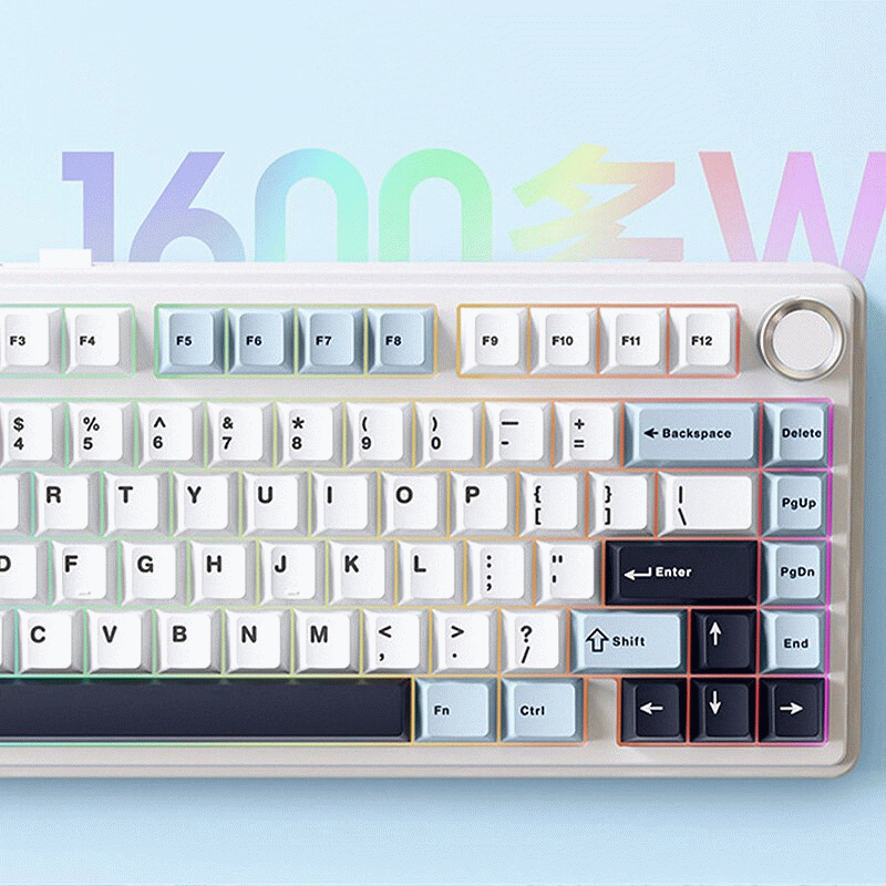 Ice Vein Switch - AULA F75 80 Keys Tri-mode Customized Mechanical Gaming Keyboard Hot Swappable RGB