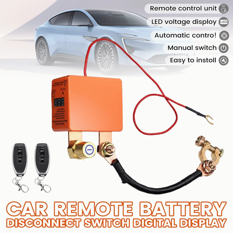 1 - 12V 24V 240A Wireless Remote Battery Disconnect Switch Automatic Cut-Off Low Power Consumption L