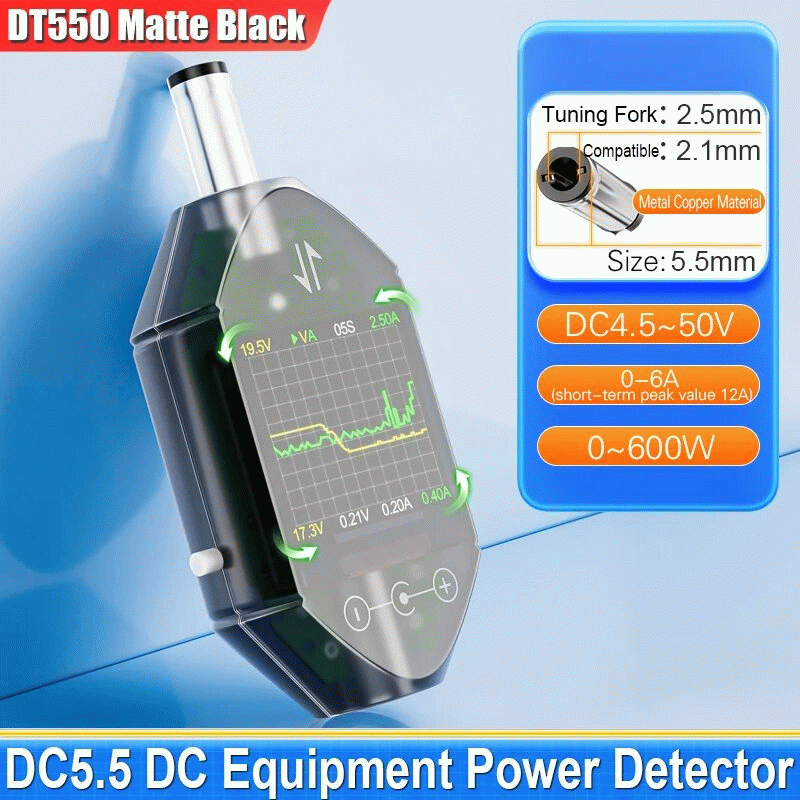 Transparent - ATORCH DT550 Digital Voltage Current Tester DC4.5-50V Max 12A 600W Power Capacity Mete
