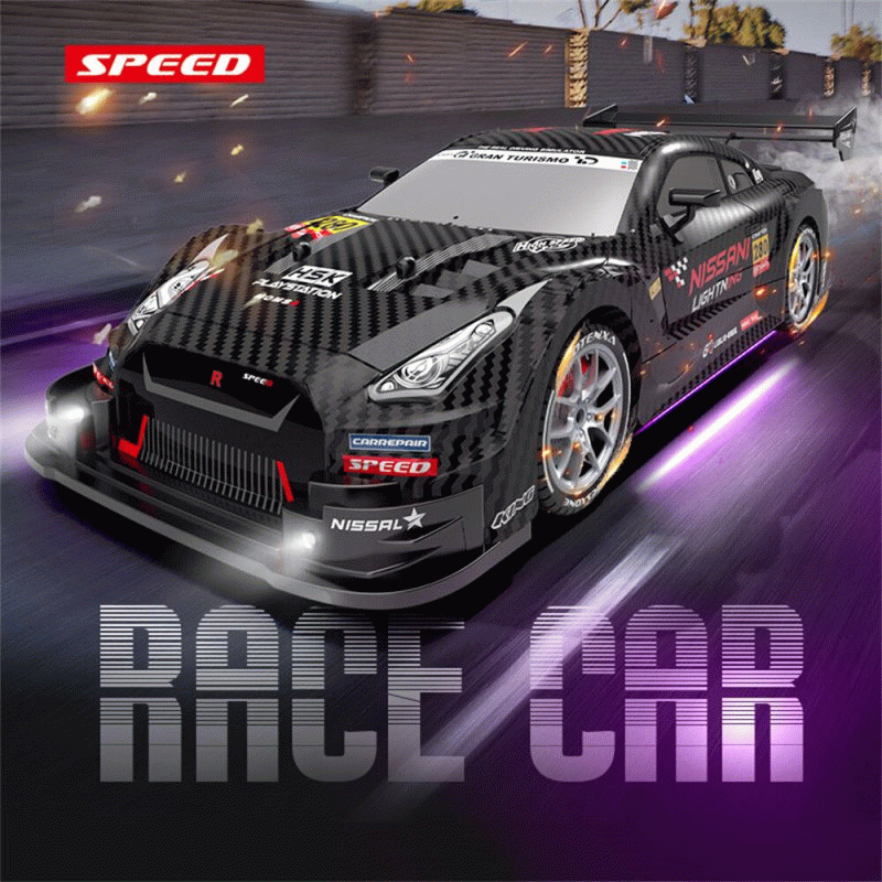 Black - XJRC XJ-1996 RTR 1/16 2.4G 4WD Drift RC Car Mini Racing LED Light Remote Control High-Speed