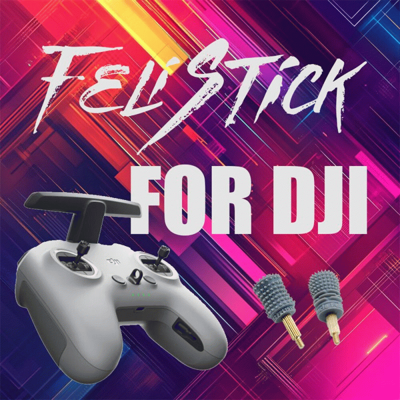 V2 Blue - FeliStick V2/V3 Transmitter Anti-Slip Stick Ends Joystick Cap for DJI V2/V3 FPV Remote Con