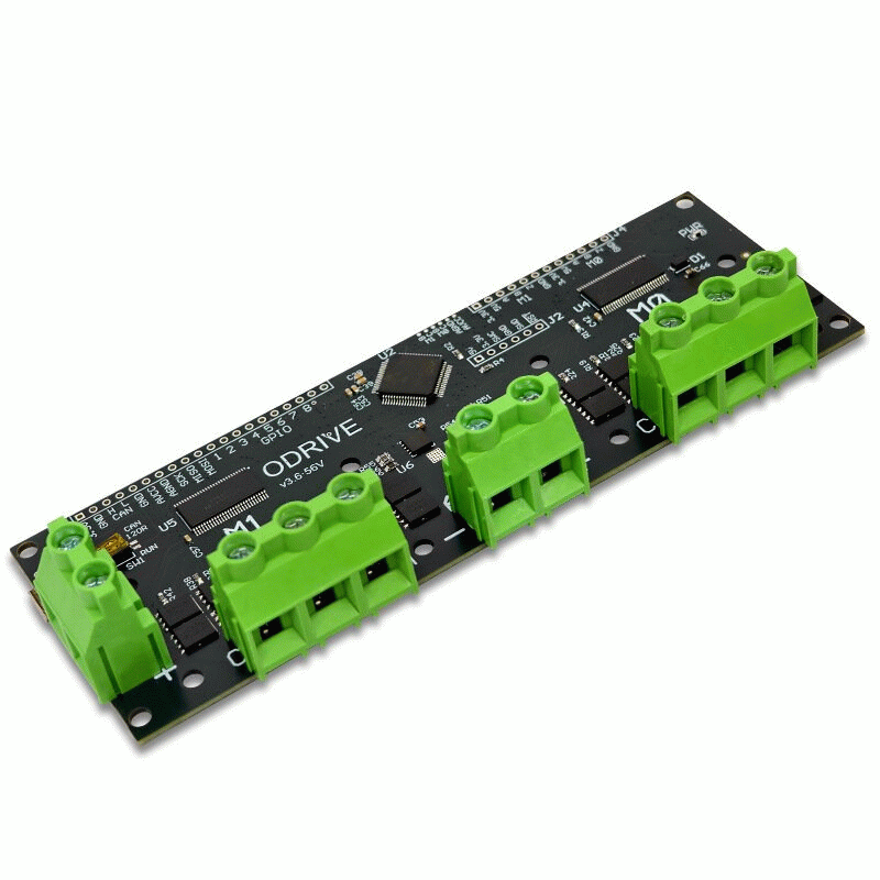 Black - ODrive V3.6 FOC-BLDC Motor Controller Dual Motor 56V 60A High Performance ARM Cortex M4 Enco