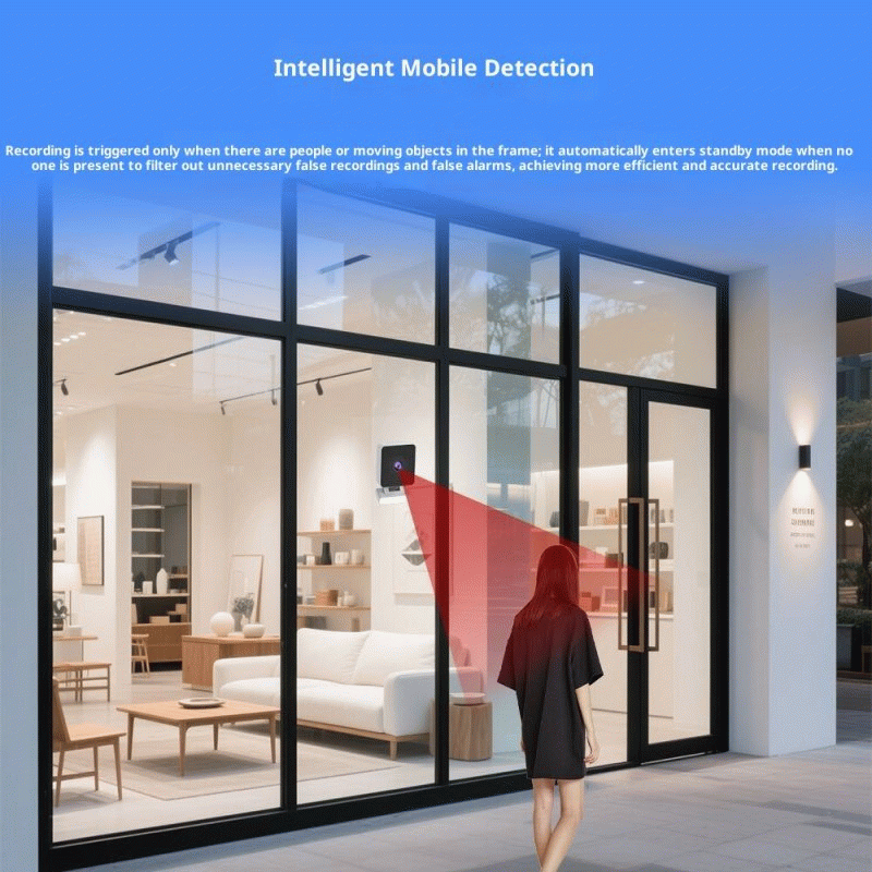 EU Plug - 3MP Smart Mini Window Security Camera WiFi 5G Dual Band Wireless Motion Detect AI Color Ni