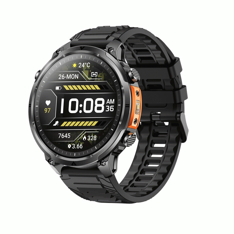 Orange - MK100 1.7-inch HD Screen GPS Built-in Flashlight Altitude and Air Pressure 720mAh Massive B