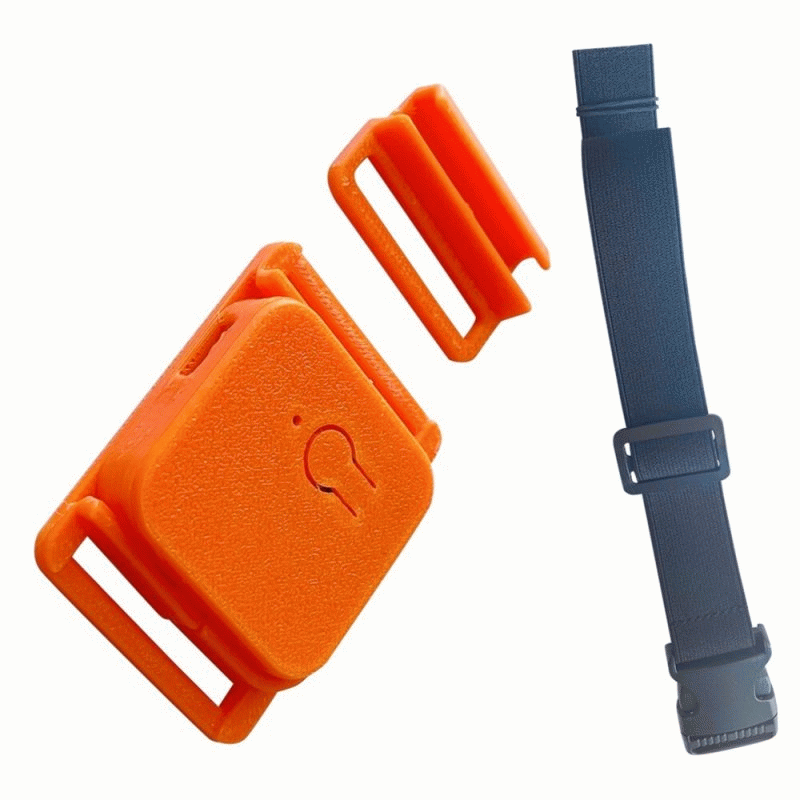 Orange - Smol Slimes V2.1-Q Tracker (SlimeVR Compatible) LSM6DSV IMU and QMC6309 Magnetometer Integr
