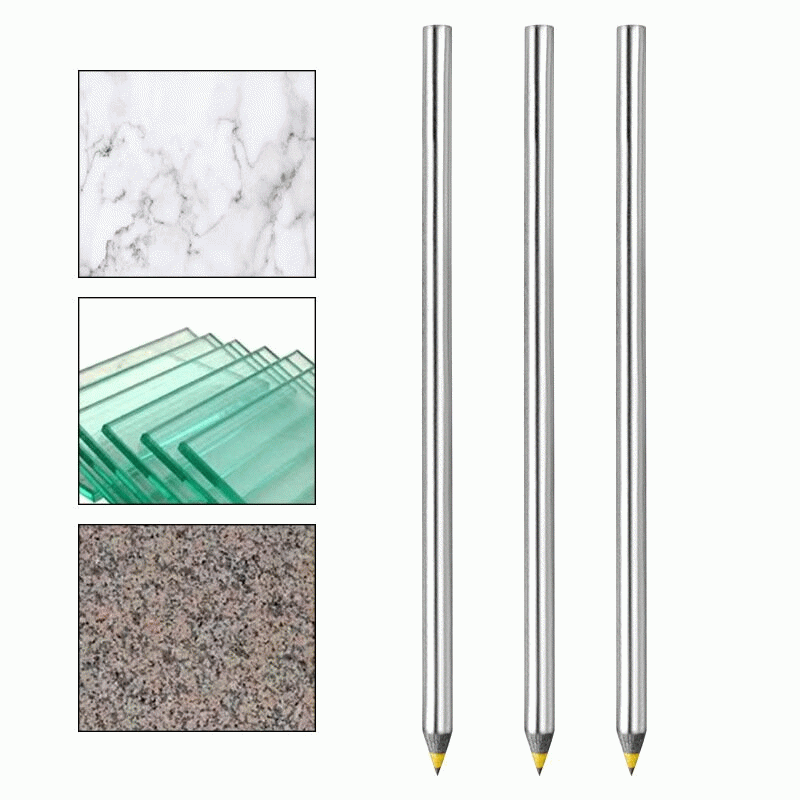 Silver - Alloy Scribing Pen High Hardness Scratch Resistant Marking Tool for Tiles Glass Metal Surfa