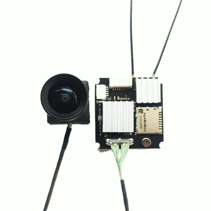 Air Unit Set with Receiver - OpenIPC 4K 2W Digital FPV Air Unit Set w/ Dual Antenna 1-Key Record/Sca