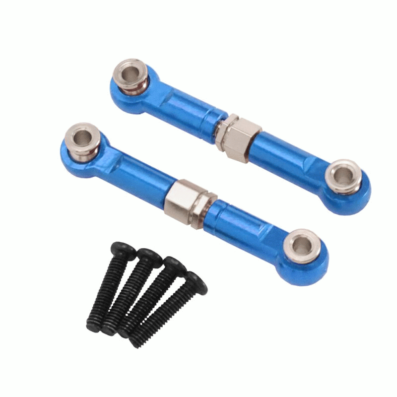 Silver - Upgraded Metal Parts Adjustable Front Steering Tie Rod Set for MJX 14211 HYPER GO 1/14 RC C