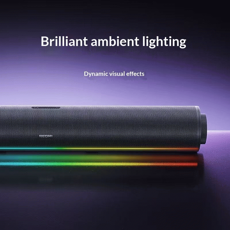 Black - XIAOMI REDMI 20W Computer Speaker Wired bluetooth Soundbar with Side Multifunctional Knob Po