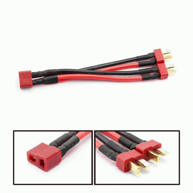 2 male to 1 female T-connector series cable - T/XT60 Plug Series/Parallel Connection Cables for RC M