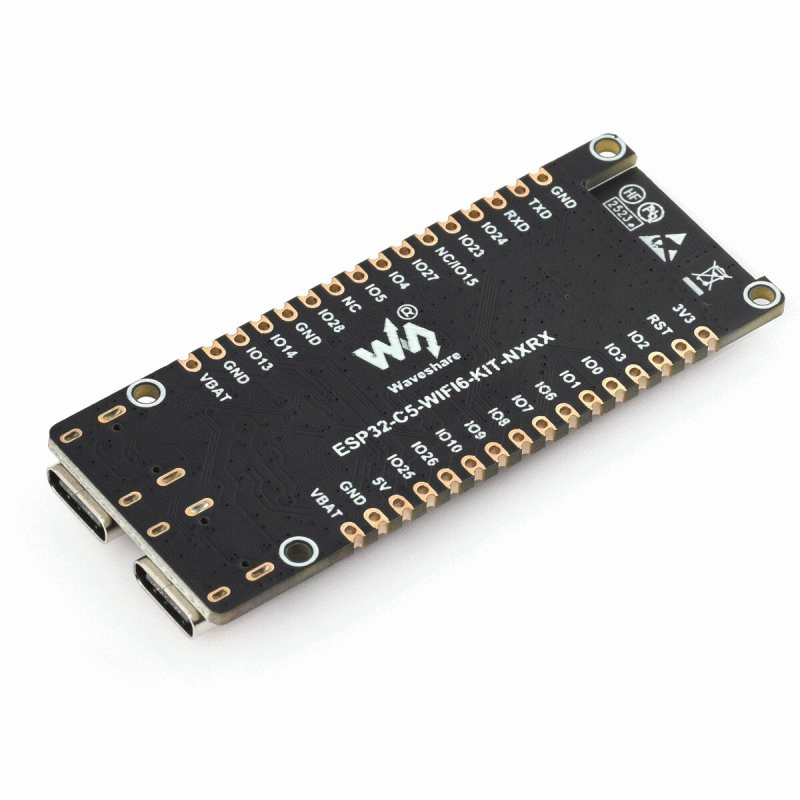 Pin Header Soldered - Waveshare ESP32-C5 WROOM-1 Series Module Dual-Band Wi-Fi 6 Bluetooth 240MHz RI