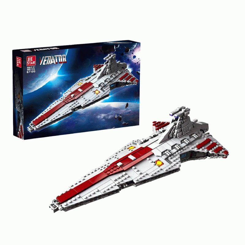 02 - Jiestar 67106 MOC Venator Attack Space Ship / 67109 67109 TIE Bomber Cruiser Fighter Destroyer