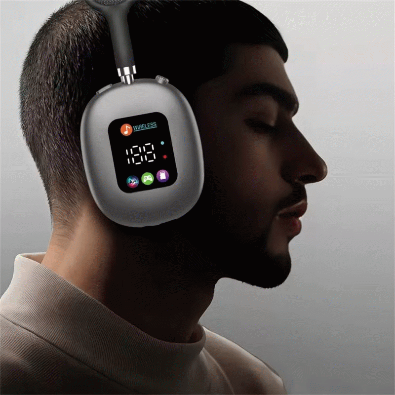 Gold - AKZ MAX600 Wireless Headset Bluetooth Headphones HiFi Bass Driver 3D Stereo Low Latancy Digit