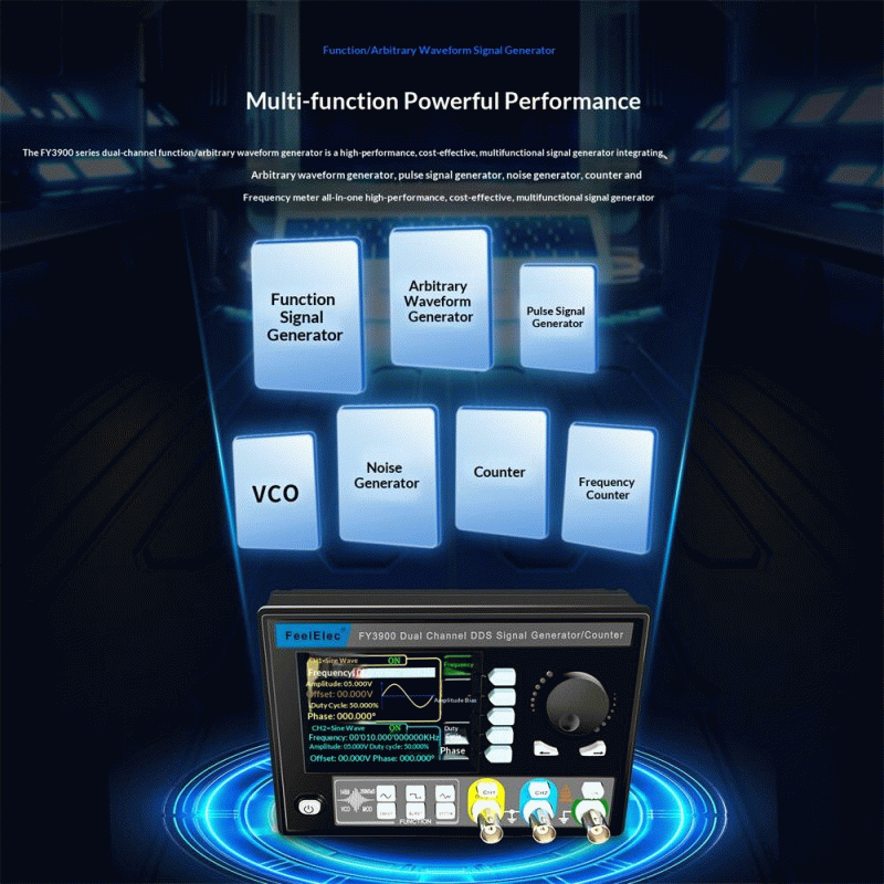 FY3900-30M - FY3900 Dual Channel Signal Generator 10MHz-30MHz High Precision Frequency Source Arbitr