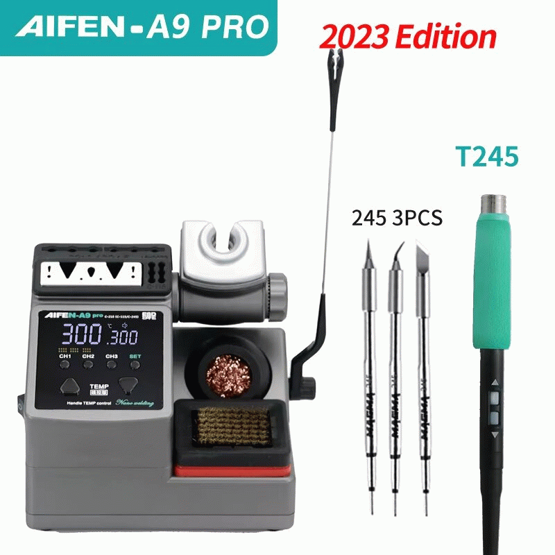 EU Plug - AIFEN A9PRO Soldering Station 120W Temperature Control Welding Tool Compatible with 245 Ti