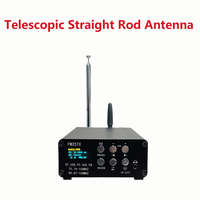 #A - FM25TX FM Transmitter 2.5W Long Range Wireless Audio Player Bluetooth 5.3 USB Sound Card AUX In