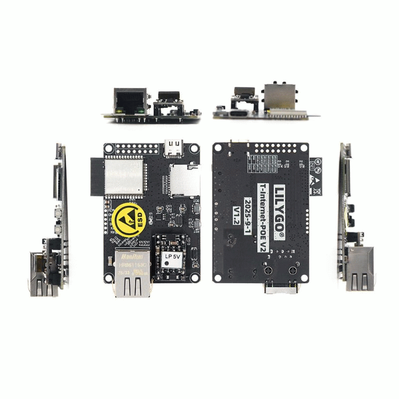 T-POE-Pro - LILYGO T-Internet-POE ESP32-WROOM Development Board LAN8720A Ethernet Adapter Downloader