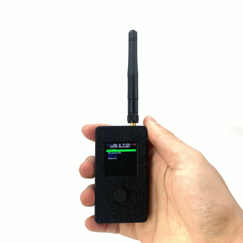 Black - ESP32 Marauder Mar-x-Auder Device WiFi Bluetooth 2.4GHz Offensive Defensive Tools with 1.44