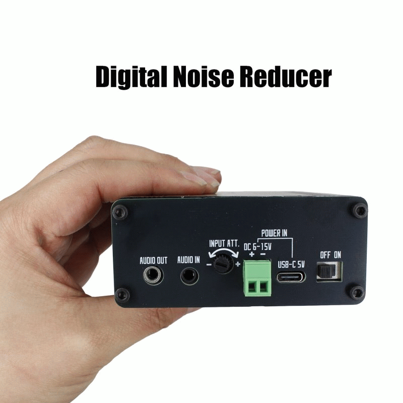 Black - Digital Noise Reducer Advanced Low Pass Filter Adjustable 10 Noise Reduction Levels Radio Au