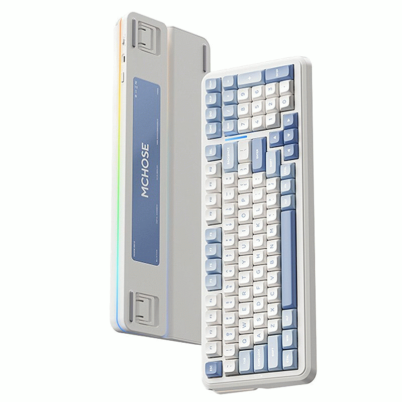 Orange - MCHOSE K99 V3 Tri-mode Mechanical Gaming Keyboard 98-Keys Gasket Structure RGB Light Dual 8