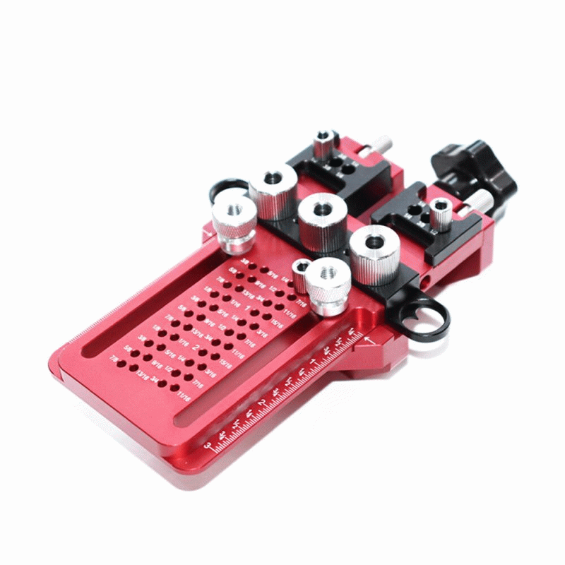 Imperial - ENJOYWOOD Doweling Jig Hole Puncher Drill Guide Tool with Metric and Imperial Scales Prec