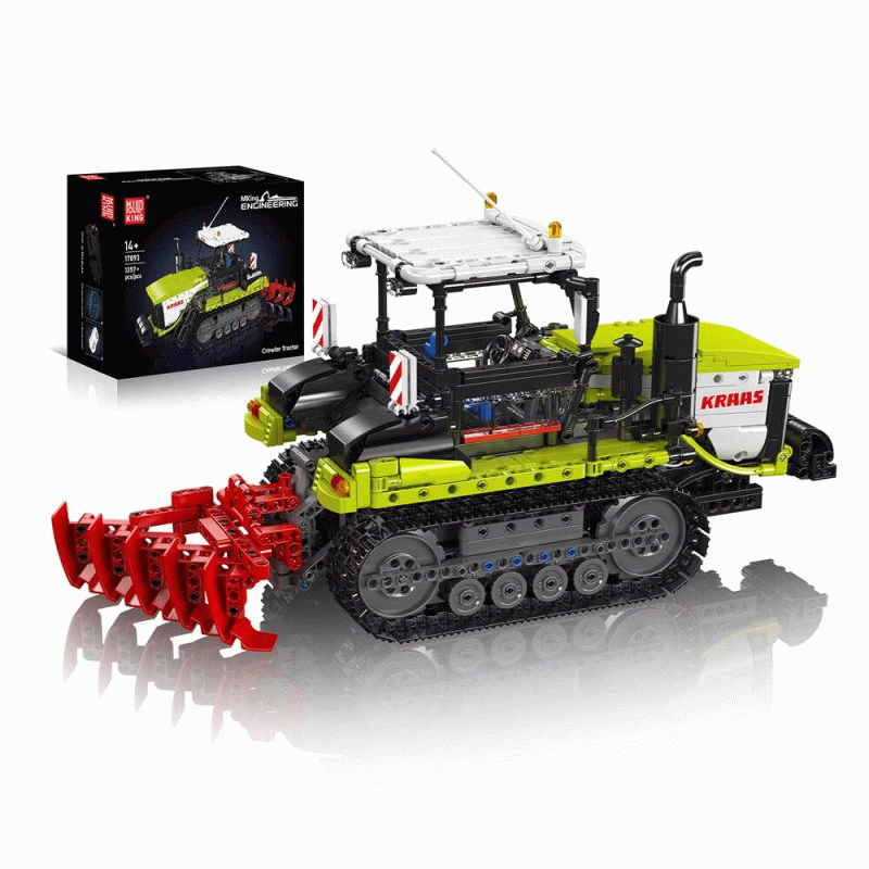 01 - Mould King 17093 MOC RC Crawler Tractor Building Block Engineering Truck Model Brick Set Kids B
