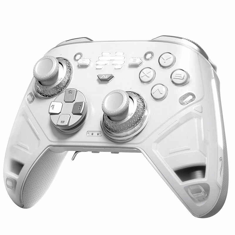 White - BEITONG KUNPENG BTP-KP70A AI Adaptive Feedback Gamepad with Dual Hall Effect Joystick RGB Li