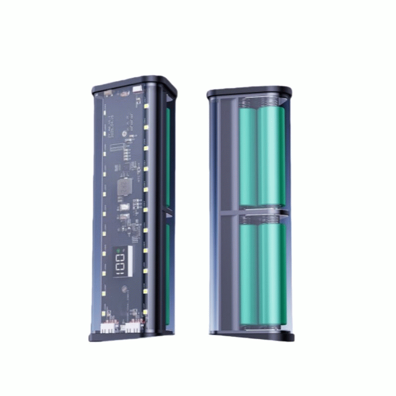 Purple - 22.5W Power Bank Case 6x18650 Battery Fast Charging LED Digital Display Multi-Device Portab