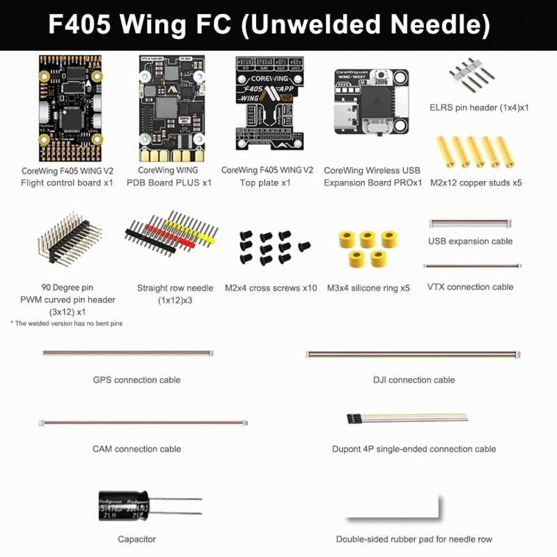 Solder Needle, pre-soldered XT60 Plug - COREWING F405 Wing APP V2 Flight Controller Supports VTOL Ar