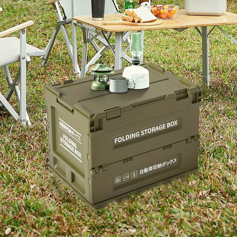 Army Green - Xmund Foldable Storage Box, Car Trunk Sundries Storage Container, Outdoor Camping And H