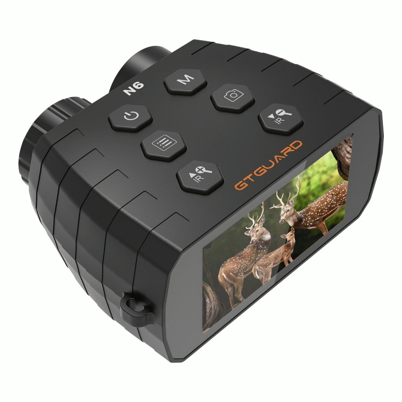 Black - N6 Night Vision Binoculars 1080P 300M 5X Zoom IR Night Vision Goggles for Hunting Camping