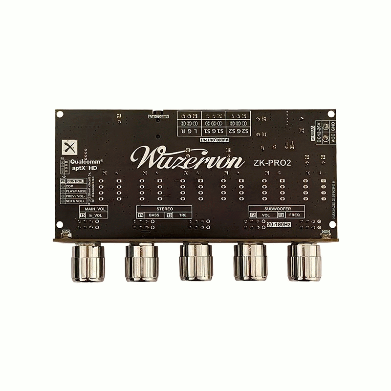 Bareboard - WUZERVON ZK-PRO2 Audio Tone Board Preamplifier Bluetooth 5.0 Dual Subwoofer 2.1 Channel