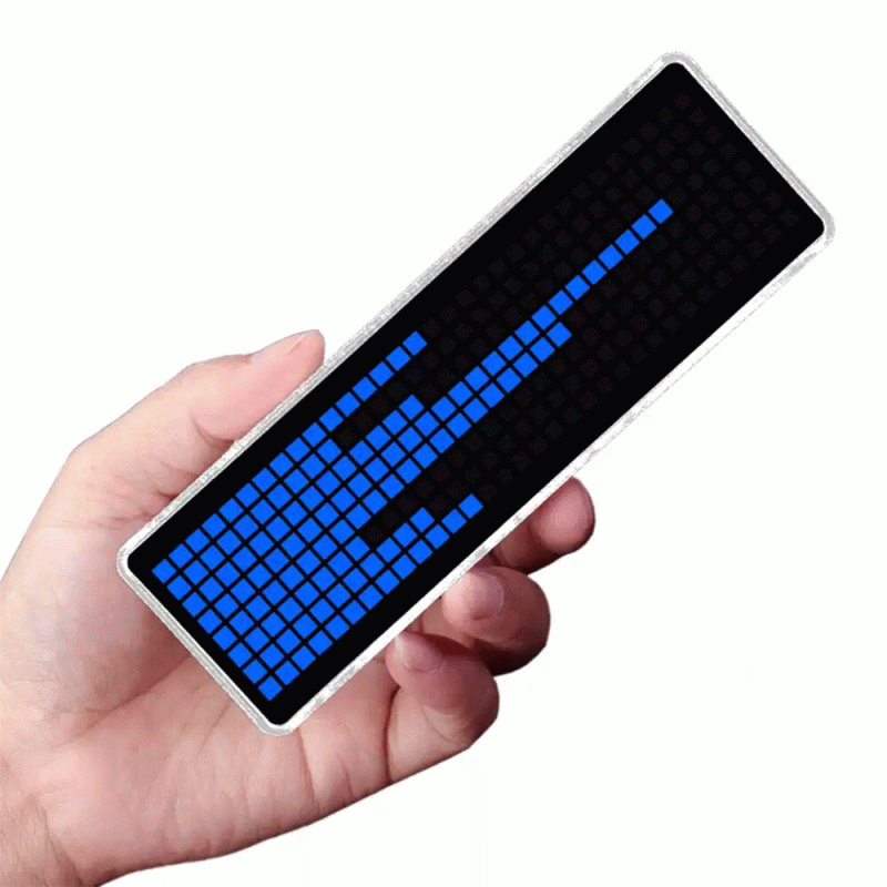 Red - Music Spectrum Clock DIY Kit 8x32 LED Matrix 256 LEDs USB-C 5V Audio Reactive Transparent Acry