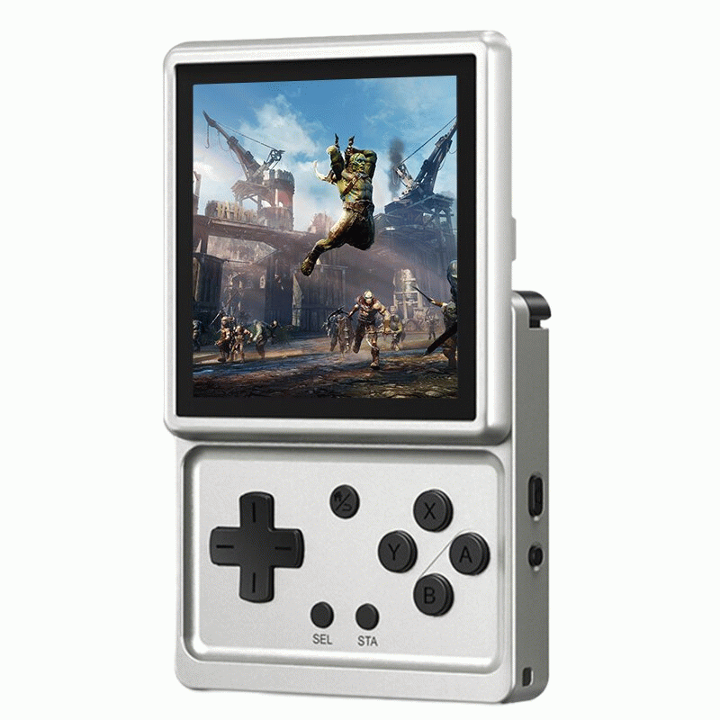 Silver - [256G] ANBERNIC RG Rotate 8000+ Games Handheld Game Console 3.5-inch Touchscreen T618 Octa