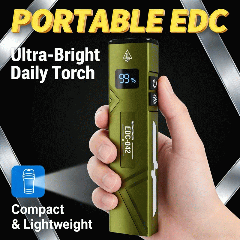 Orange - SEEKNITE EDC Mini Work Light Double-Sided Type-C Rechargeable Outdoor High-Intensity Flashl