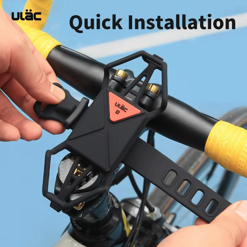 Blue - ULAC H7 Bicycle Phone Mount Silicone Strap Holder Quick Release Design Cycling Holder for Xia