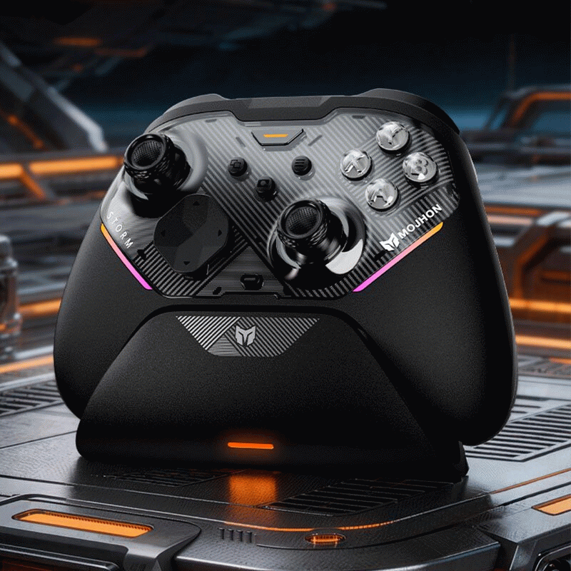 Black - MOJHON Gale 2 Tri-mode Wireless Gaming Controller TMR Electromagnetic Joysticks 2000Hz Polli
