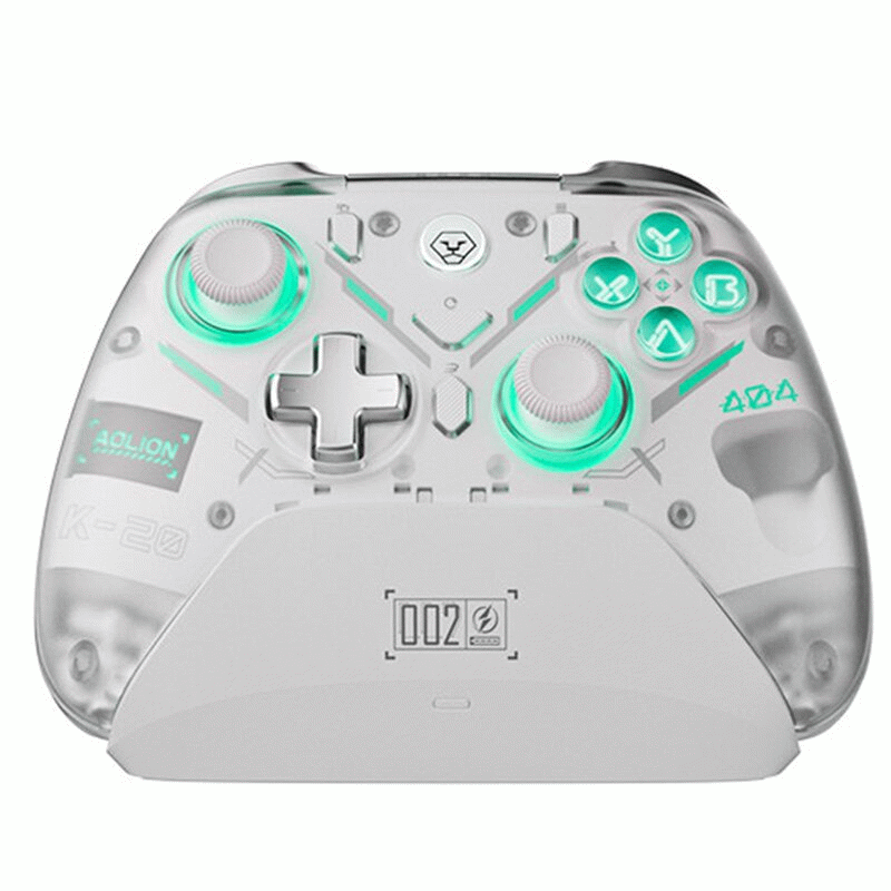 Black - AOLION AL-K20 Tri-mode Wireless Gaming Controller with Hall Joystick and Hall Triggers 1000m