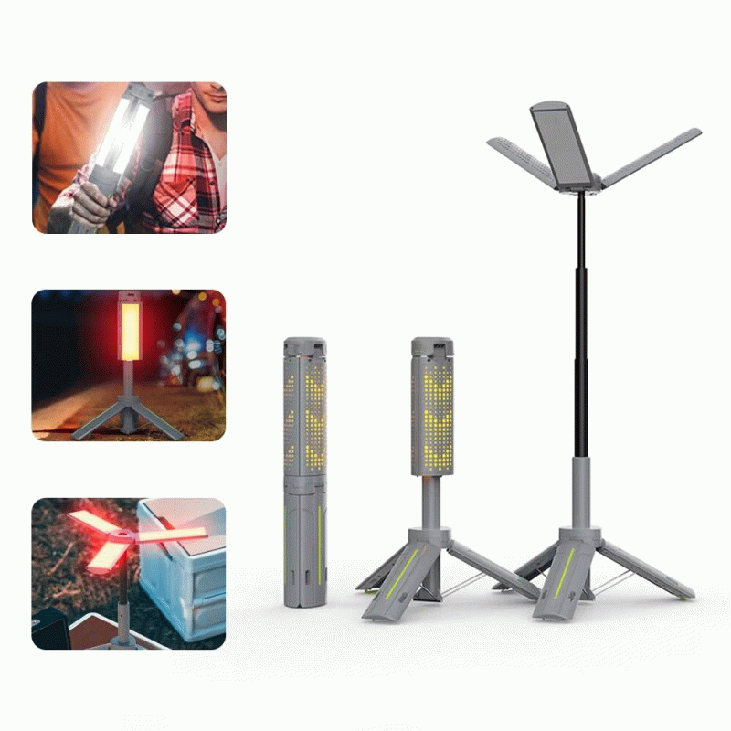 Grey - SEEKNITE Multifunctional Outdoor Camping Light 8000mAh Type-C Rechargeable 1000lm Telescopic