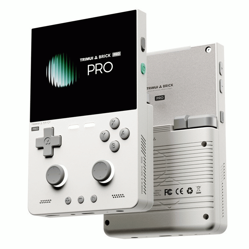 White - [No Card] TRIMUI Brick Pro Retro Handheld Game Console TG4040 3.95-inch IPS Screen 5000mAh B