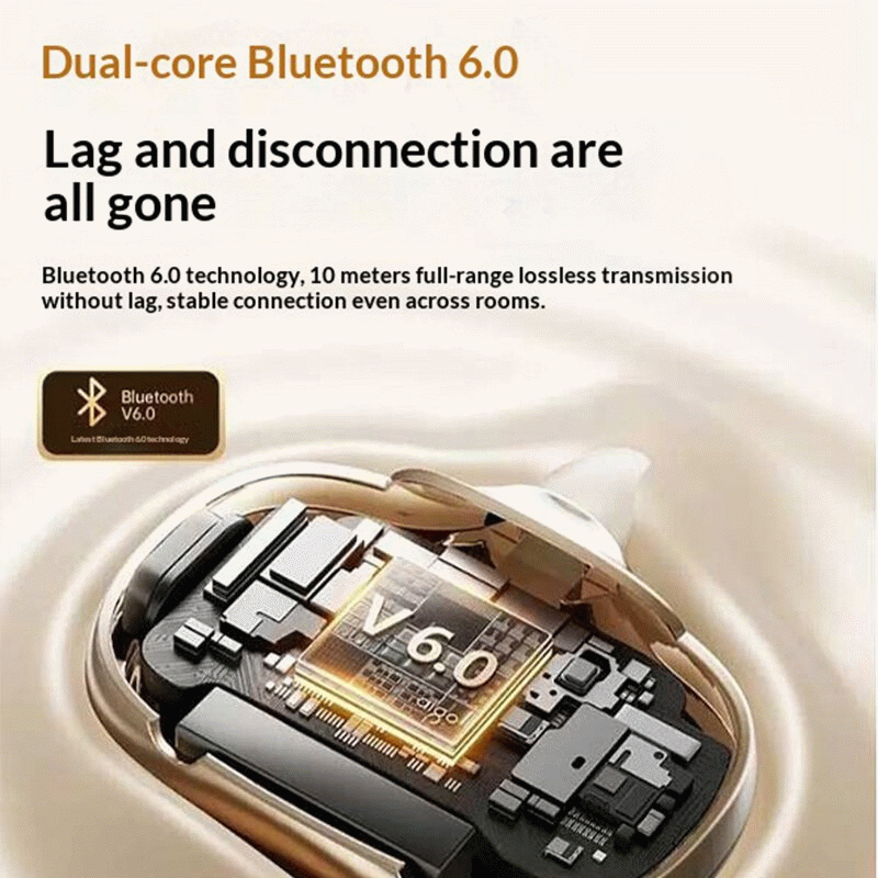 Grey - Aigo CJ339 Earclips Headset Wireless bluetooth 6.0 Earphone 10mm Large Moving Coil 720 Spatia
