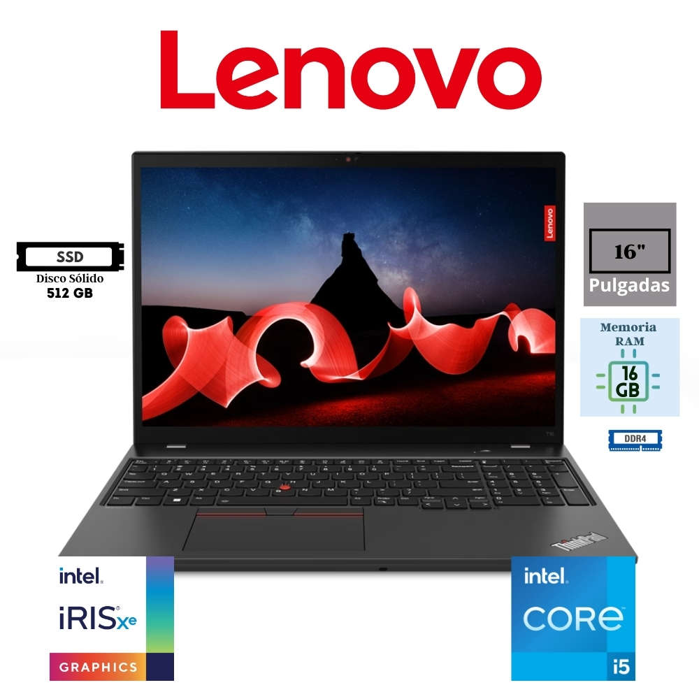 Lenovo ThinkPad T16 Gen 1 Notebook PC | Core i5 1235U (10 Cores), 16GB RAM, 512GB SSD | Monster Spec