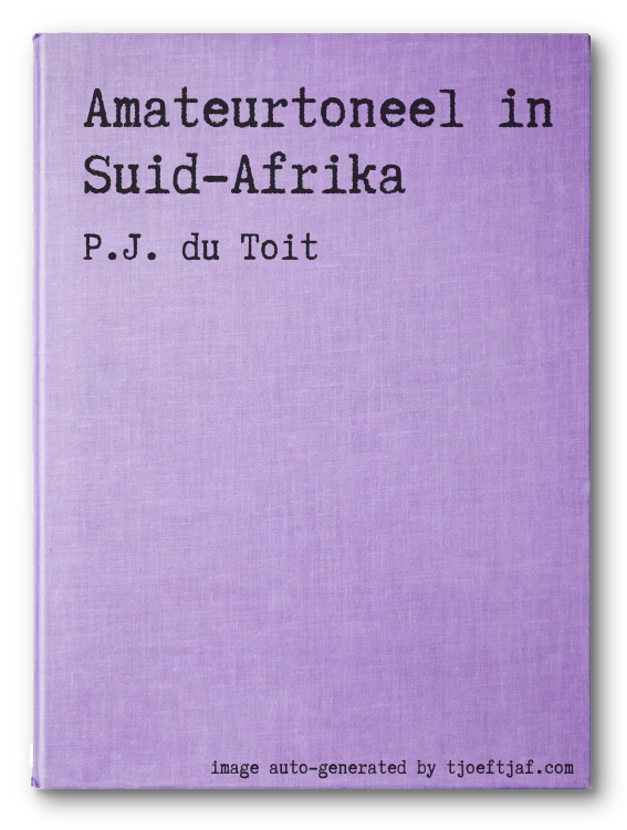 Amateurtoneel in Suid-Afrika