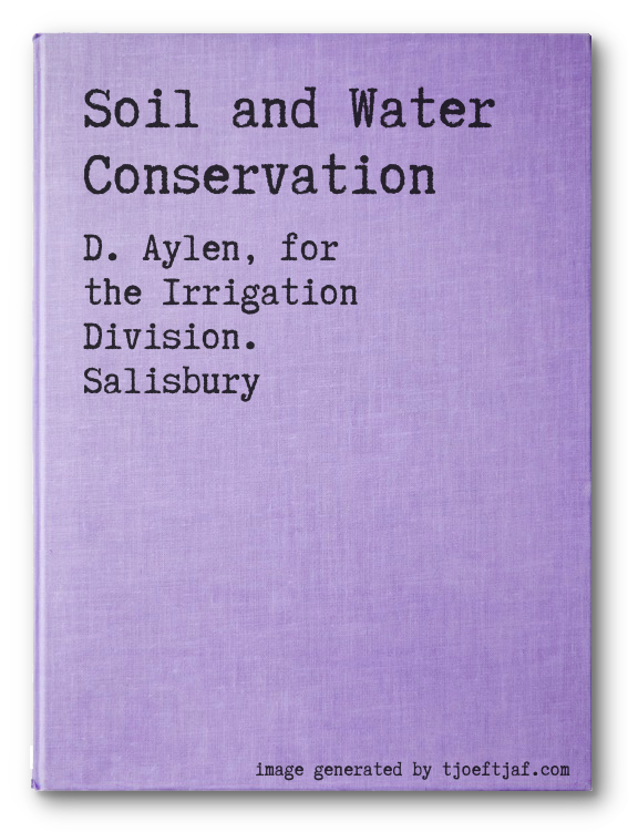 Soil and Water Conservation