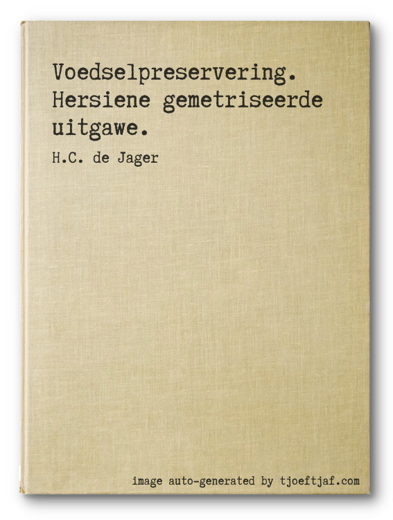 Voedselpreservering. Hersiene gemetriseerde uitgawe.