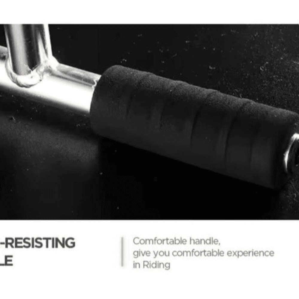 Black Folding 2-Wheeled Commuter Scooter With Adjustable Handlebars