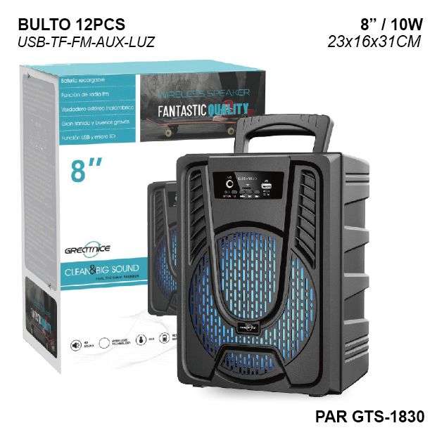 GREATNICE GTS-1830 BT 8-inch Wireless Speaker