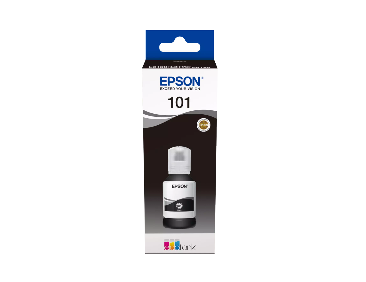 Genuine Epson C13T03V14A 101 Ecotank Black Ink Bottle (127ml) C13T03V14A